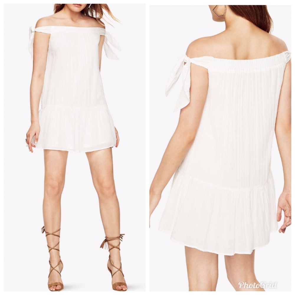Off the shoulder white sun dress